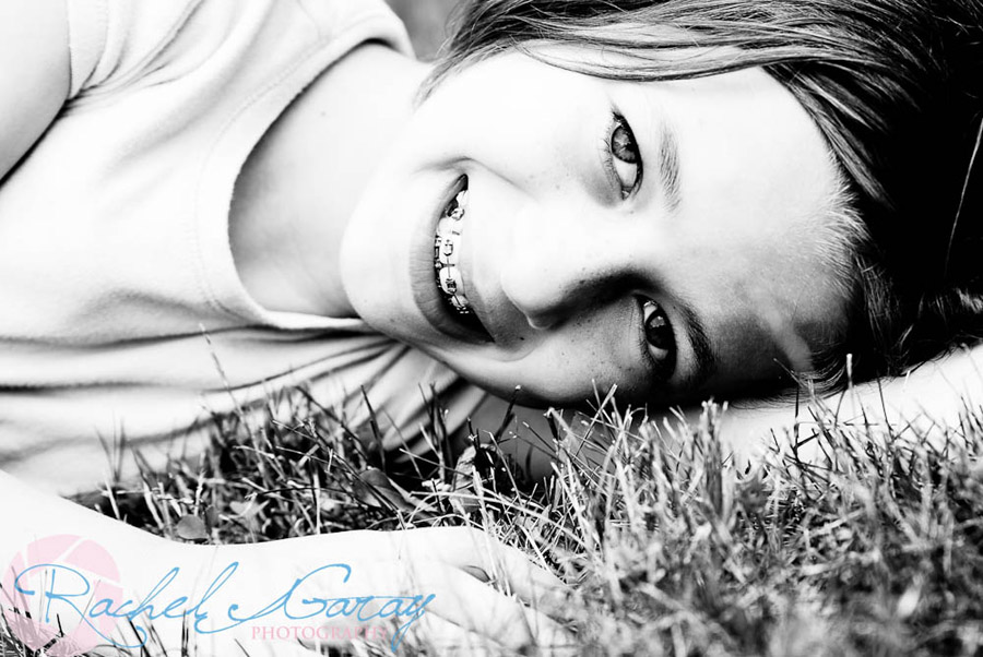 Child photography in grass