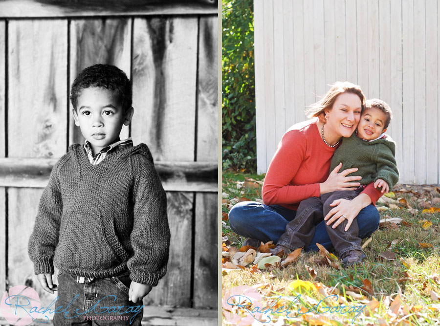 Mother and child pose in these outdoor family pictures