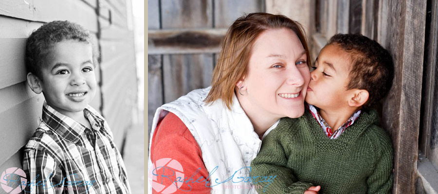 Son and mother in these family portraits near Rockville MD