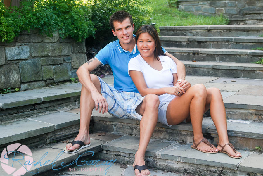 A young couple at a Brookside Gardens portrait session