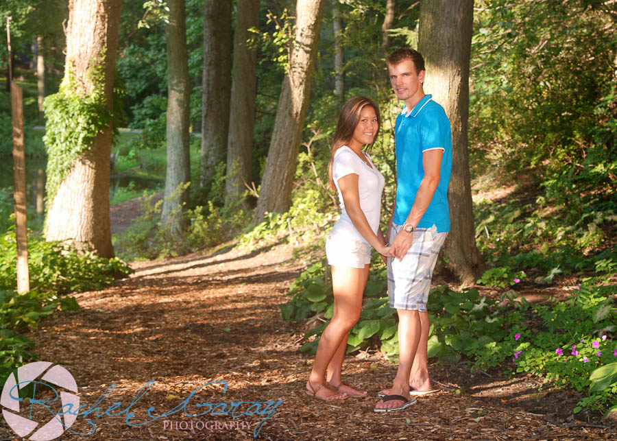 In the woods at Brookside Gardens with this young couple
