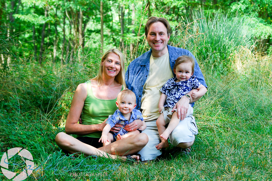 Family portraits featuring twins in Rockville Maryland