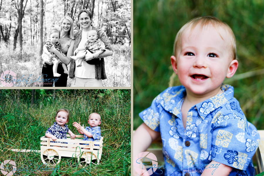 Twins and family in this Rockville outdoor portrait shoot