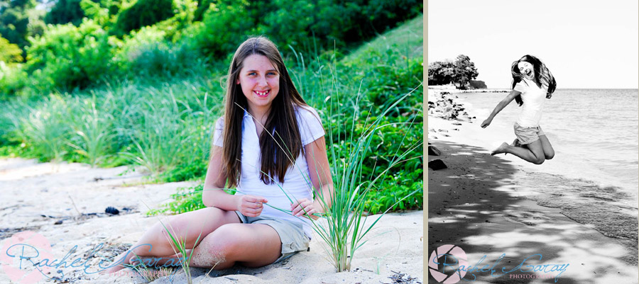 On the beach with Stephanie in this teen portraits session